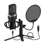 Vuralsin38 Profesyonel Stüdyo Mikrofon Kayıt Frekans Aralığı: 20Hz – 20KHZ Condenser Masaüstü Canlı Yayın Mikrofonu Pc Usb, Oyun, Podcast, Kayıt, Yayın, Mac, Winows ile Uyumlu X1 - 1 GB - Acı Kahverengi - Option-1