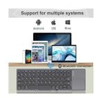 Vuralsin38 Rock&rown Katlanabilir Bluetooth Klavye, Rock & Cep Boyutunda Taşınabilir Kablosuz Klavye Touchpad ile Mac Os,, Windows, Linux, Pc, Tablet Için, Şarj Edilebilir Li-Ion Pilli, Koyu Gri - Option-1 - 001-Renkli