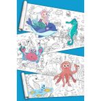 Vuralsin38 Sinaticaret Sualtı Yaşamı Okyanus Temalı Dev Boyama Kağıdı Rulosu, 5 Metre x 45 Cm, Çocuklar Için Eğitici Aktivite - -- - Option-1
