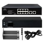 Vuralsin38 Uniview NSW2010-10T-POE-S-IN 8 Port Poe Network Switch, 2 Port Ethernet, 96W Güç, Yönetilemez, Rack Mount Aparatı Dahil - Option-1 - Beyaz