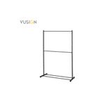 Vusign 2 Katlı Karbon Çelik Elbise Askısı Metal Kıyafet Askılığı 100X160 cm Ahşap Rengi