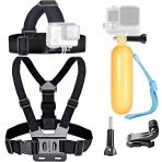 VVHOOY Aksiyon Kamera Aksesuarları Kafa Montaj Kayışı Göğüs Dağı Demeti Yüzer Kolu Kavrama ile Uyumlu Gopro Hero 13 12 11 10 9 8/AKASO EK7000 Brave 4 Brave 7 LE V50X Native V50 Elite ile Uyumlu
