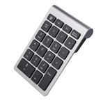 Vvikizy 22 Tuşlu Alıcılı Kablosuz Nümerik Tuş Takımı, Nümerik Tuş Takımı 80 Saat Kullanım Süresi, Mini Klavye Ergonomik Tasarım, 2.4G Kablosuz (Demir Grisi)
