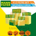 VW Caddy 1.6 2.0 TDI Dizel MANN Filtre Bakım Seti 2011-2015