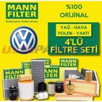 Vw Caddy 1.9 Tdı Mann-Filter Filtre Bakım Seti 2004-2005 (495301158)