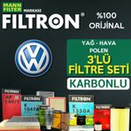 VW Caddy 2.0 Tdi Dizel Mann Filtron Filtre Bakım Seti 2015-2019