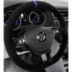 Vw Golf 4 Dikmeli Direksiyon Kılıfı Alkantara Mavi Yüzüklü
