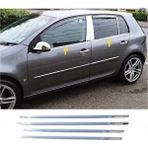 Vw Golf-5 2004-2009 Modeller Arası Krom Cam Çıtası 4 Parça Paslanmaz Çelik - 315 Gri