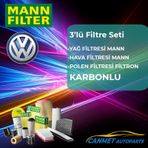 VW Jetta 1.2 Tsi Mann-Filter Filtre Bakım Seti 2011-2015
