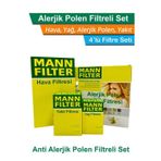 VW Jetta 1.4 TSI MANN Filtre Bakım Seti 2007-2010 CAX 122 Hava+Yağ+Yakıt+A.Alerjik Polen
