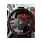 Vw Jetta Uyumlu Alkantara Karbon Direksiyon Kilifi Dikmeli Kirmizi