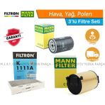VW Passat 1.6 Benzinli MANN Filtre Bakım Seti 2005-2010 BSE - BSF