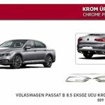 Vw Passat B8.5 Eksoz Ucu Difuzor Kromu 2018 Sonrası Niken