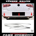 Vw Passat B8.5 Krom Arka Tampon Alt Çıta 3 Prç P.Çelik 2019 Üzeri