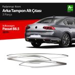 Vw Passat B8.5 Krom Arka Tampon Alt Citasi 3 Parca 2019 Ve Uzeri