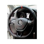 Vw Passat B8-B8,5 Uyumlu Alkantara Dikmeli Direksiyon Kilifi Alcantara Karbon Kirmizi Yuzuklu