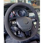 Vw Passat B8 b8,5 Uyumlu Alkantara Dikmeli Direksiyon Kılıfı Siyah İpli
