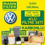 Vw Scirocco 1.4 Tsi Mann-filter Filtre Bakım Seti 2009-2014 Cax