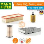 VW Tiguan 2.0 TDI Dizel MANN Filtre Bakım Seti 2008-2011