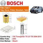 Vw Transporter T5 2,5 Tdı Filtre Bakım Seti 2004-2010 [Bosch]