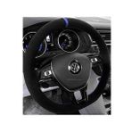 Vw Transporter T6 Uyumlu Dikmeli Direksiyon Kılıfı Alkantra Mavi Yüzüklü