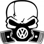 VW Volkswagen Maskeli Kuru Kafa Oto Sticker araba Yapıştırma