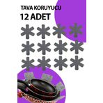 Vwear 12 Adet Kalın Tava,Tencere Ve Bor Cam Koruyucu Düzenleyici Çizdirmez Elyaf Keçe 30x30