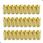 Vwin (30 Adet) Gold-Sarı F Konnektör Standart 18 mm Rg6 Uydu Kablosu Jakı