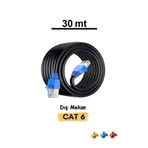 Vwin 30 Metre Cat6 Dış Mekan İnternet Ethernet Kablo Rj45 Utp Patch Yüksek Hız 2 Katmanlı Kablo