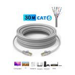 Vwin 30 Metre Cat6 İnternet Kablosu Patch Kablo Yüksek Hız 1000 Mbps