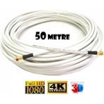 Vwin Gold Uçlu / Rg6 U4 / 50 Metre / Hazır Uydu Anten Kablosu / 3D 4K Full Hd 1080