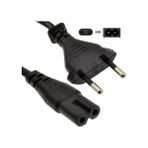 Vwin Radyo Teyp Yazıcı Elektrik Power Güç Kablosu Fişi Ps2/3/4 2 Pin C7 (1.5 Metre) - 1,5 m - Siyah
