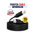Vwin Yazıcı Kablosu Filtreli Printer Cable USB 2.0 Hp Epson Canon Xerox Brother - 10 METRE -