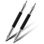 VYIBPDY 2 adet gravür kalemi, tungsten karbür, işaretleme iğnesi, çok fonksiyonlu raptiye, işaretleme aleti, kırmızı koruyucu kılıf, gravür kalemi, ahşap, seramik, cam için (gümüş)