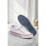 vynor atelier Unisex Çocuk Kanvas Ayakkabı Çift Cırtlı Kaymaz Taban Sneaker Okul Ayakkabısı