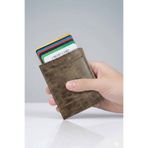 vynor atelier Vizon RFID Korumalı Mekanizmalı Kartlık Cüzdan - Otomatik Mekanizmalı Cüzdan