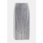 W Collection GÜMÜŞ MİDİ PAYETLİ FERMUARLI ETEK