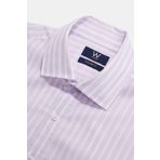 W Collection LİLA UZUN KOLLU ÇİZGİLİ GÖMLEK
