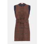 W Collection TABA MİNİ EKOSE BİSİKLET YAKA ELBİSE