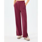 W Essential Wide Leg Regular Fit Sweatpant Bordo