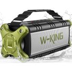W-KING Bluetooth Hoparlör, 90W Maksimum Dış Mekan Hoparlörü, 50W Derin Baslı Kablosuz Taşınabilir Hoparlörler, Büyük Boombox Sesi, IPX6 Su Geçirmez, 40H, EQ, Çift Eşleştirme, Subwoofer * 2, TF