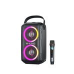 W-king Boombox Kablosuz Stereo Tws Ses Bombası T9 Bluetooth Hoparlör 80 W - Siyah