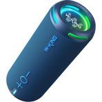 W-KING D320 Bluetooth Hoparlör, 40W 360° Surround Boombox, 24 Saate Varan Çalma Süresi, IP67 Mavi