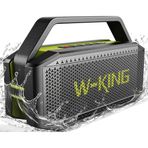 W-KING Subwoofer ile Taşınabilir Loud Bluetooth Hoparlörler, (100W Tepe) 60W Açık Hoparlör Bluetooth Kablosuz Su Geçirmez Hoparlör, Derin Bas/V5.0/40H Oynatma/Güç Bankası/TF Kartı/AUX/EQ, Parti, Ev