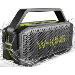 W-King Subwoofer Ile Taşınabilir Loud Bluetooth Hoparlörler, (100W Tepe) 60W Hoparlör Bluetooth Kablosuz Su Geçirmez Hoparlör, Derin Bas/V5.0/40H Oynatma/Güç Bankası/Tf Kartı/Aux/Eq, Parti, Ev