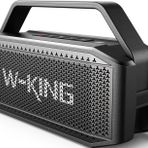 W-KING Subwoofer'lı Taşınabilir Yüksek Bluetooth Hoparlörler, 60W Dış Mekan Hoparlörleri Bluetooth Kablosuz Su Geçirmez Hoparlör, Derin Bas/40H/TF/AUX