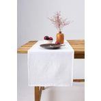 W Wellstil Premium Keten Runner 40 X 150 Cm (Beyaz)
