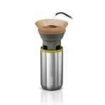 WACACO Cuppamoka kahve demliği, taşınabilir damla kahve makinesi, 10 koni kağıt filtreli kahve makinesi, elle çalıştırılan, paslanmaz çelik kahve demleyici, 10 fl oz