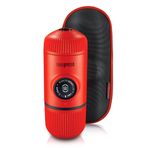 WACACO Nanopresso taşınabilir espresso makinesi, Nanopresso S-kılıflı, Minipresso yükseltilmiş versiyonu, seyahat kahve makinesi, manuel çalışır (Lavarot elemanları)