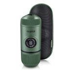 WACACO Nanopresso taşınabilir espresso makinesi, Nanopresso S-kılıflı, Minipresso yükseltilmiş versiyonu, seyahat kahve makinesi, manuel çalışır (yeni öğeler yosun yeşili)